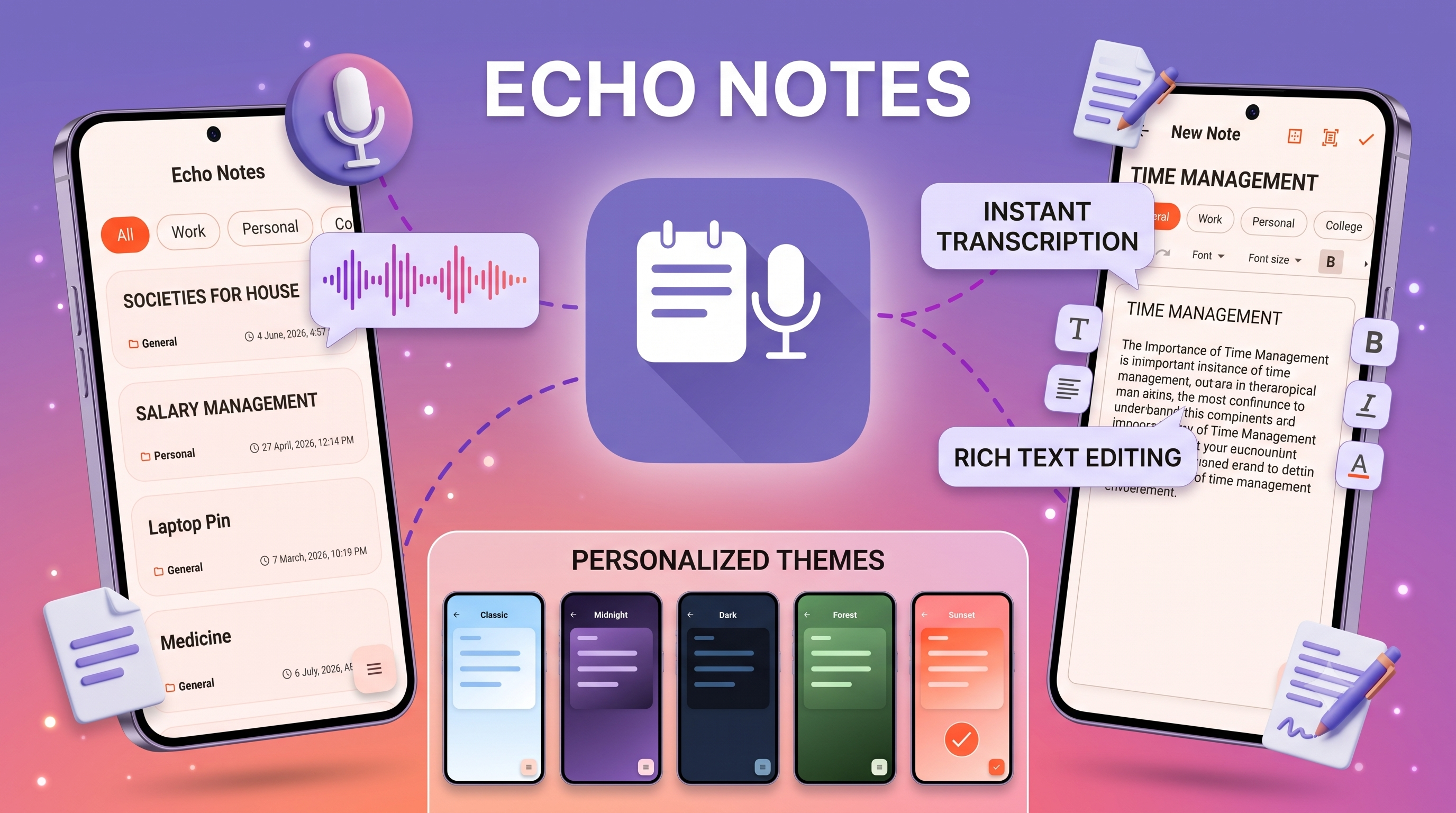 Echo Notes App
