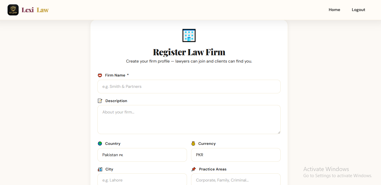 LexiLaw Public Firm Page